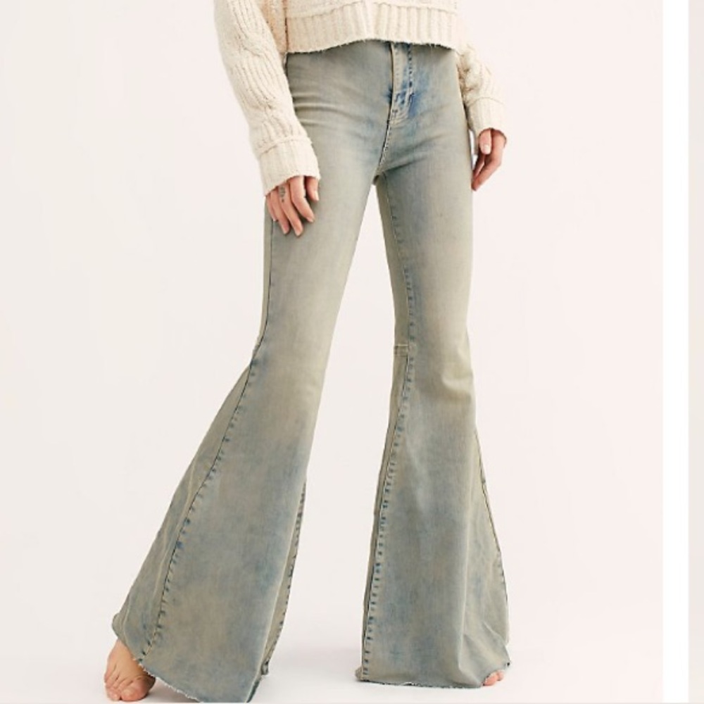 Free People Just Float On Flare Jeans